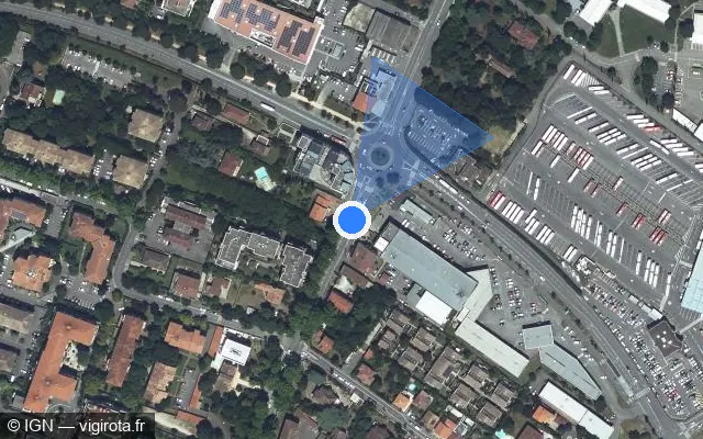 Vue satellite de l'emplacement du radar de feu rouge à L'Union sur Route d'Albi / M 188