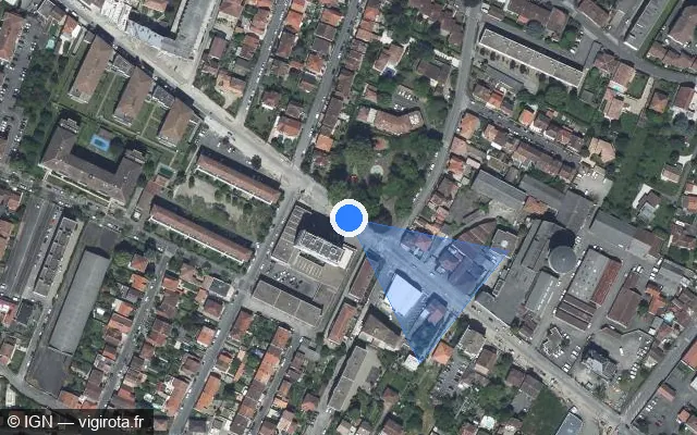 Vue satellite de l'emplacement du radar de feu rouge à Agen sur Avenue Jean Jaurès / D 813